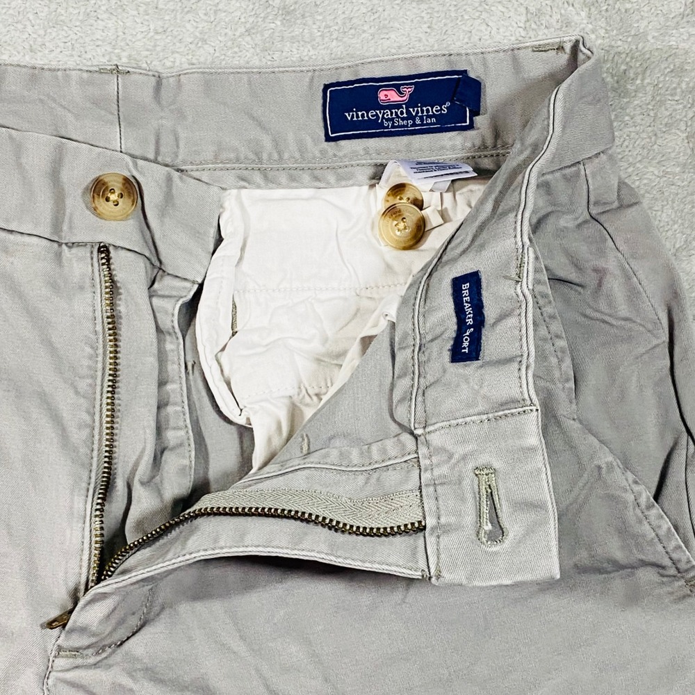 Vineyard Vines Breaker Shorts Mens 30 Grey Stretch Cotton Chino Preppy - Picture 12 of 16